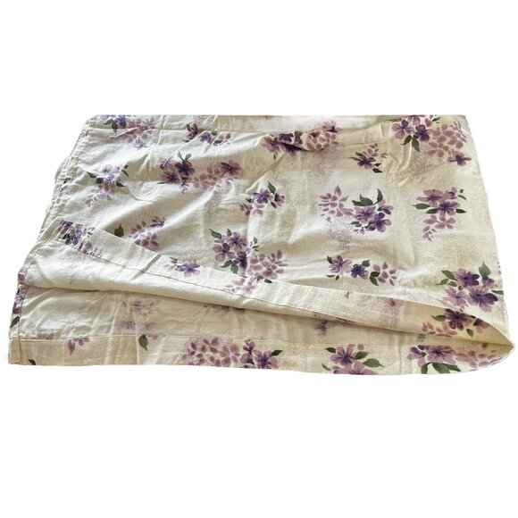 Twin Flannel Sheet 96x68  Purple Violets Pattern 100% Cotton French Country Core - Picture 7 of 10